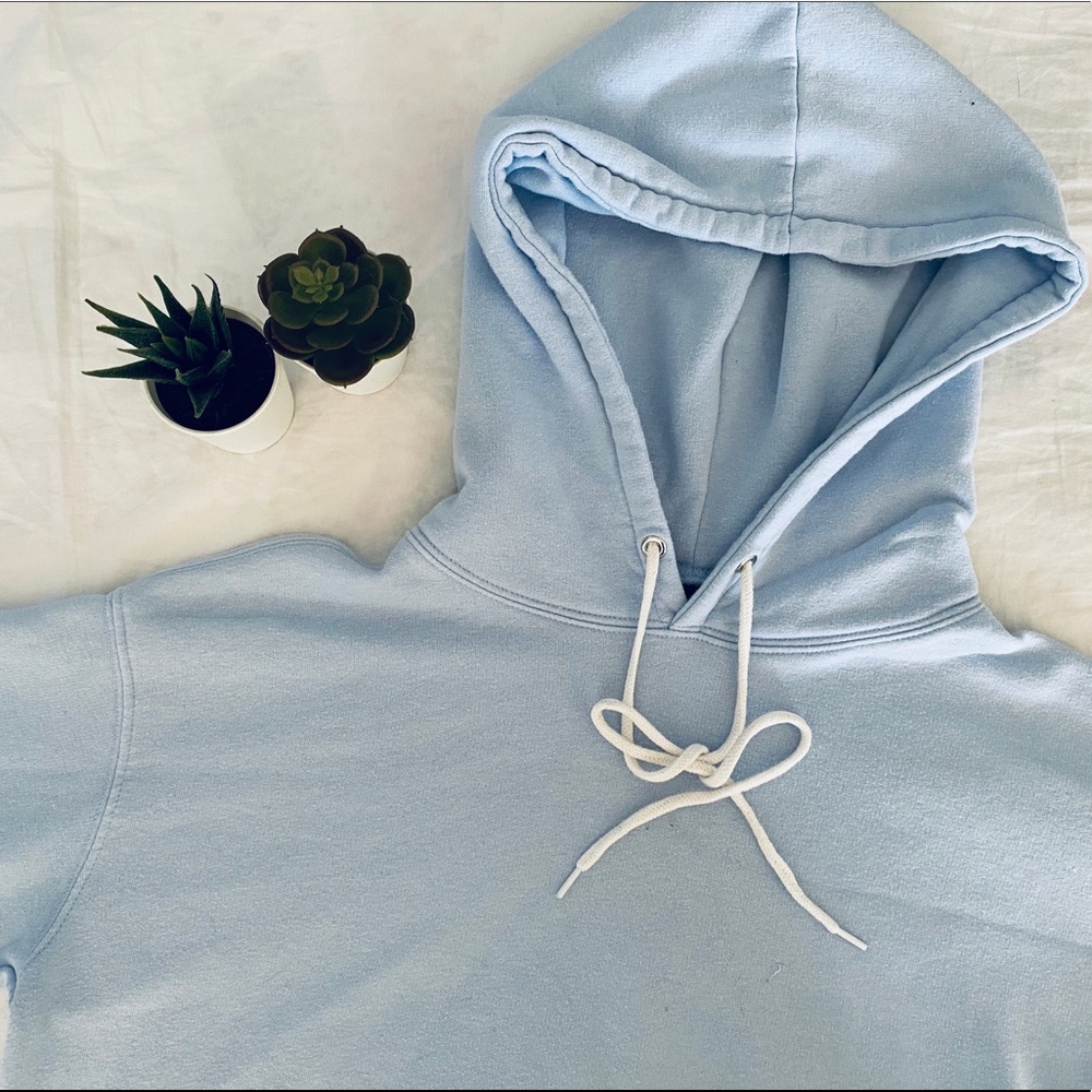 Baby Blue Crop Top Hoodie!